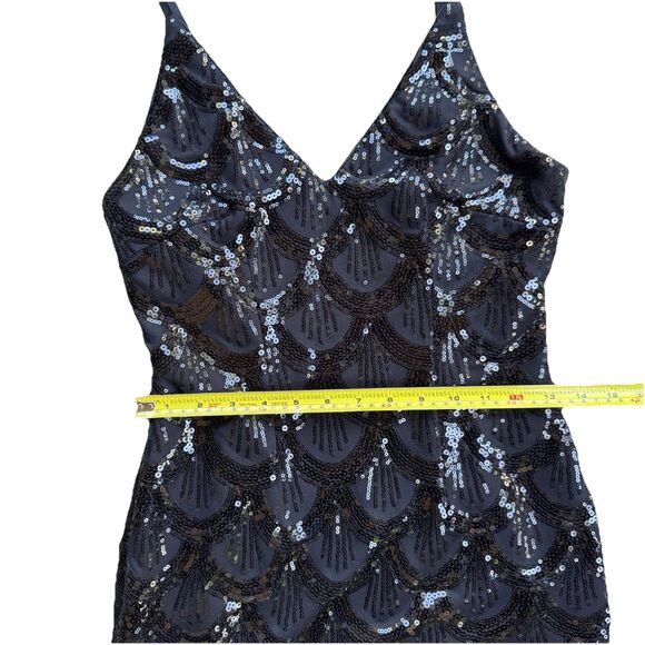 Black Sequins Mini Cocktail Party Millie’s Dress Size S  NWT - Picture 3 of 16